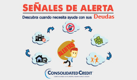 Infografía sobre señales de alerta descubra cuando necesita ayuda con sus deudas