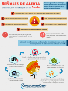 Infografía sobre señales de alerta descubra cuando necesita ayuda con sus deudas