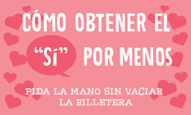 Cómo ahorrar en la propuesta de matrimonio