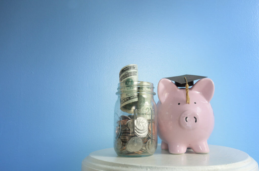 Piggy bank education costs