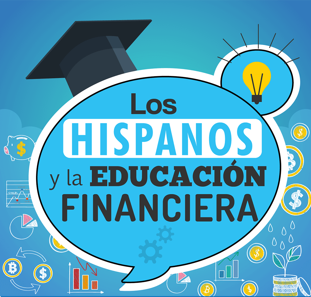 Header de infografía sobre los hispanos y la educación financiera