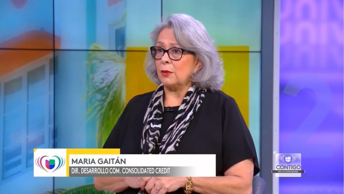 María Gaitán en el programa Contigo En La Comunidad