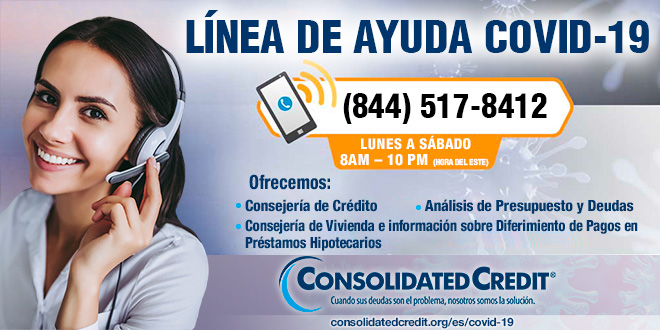 En un esfuerzo por ayudar a las personas como resultado del coronavirus, Consolidated Credit ha establecido una línea directa gratuita.