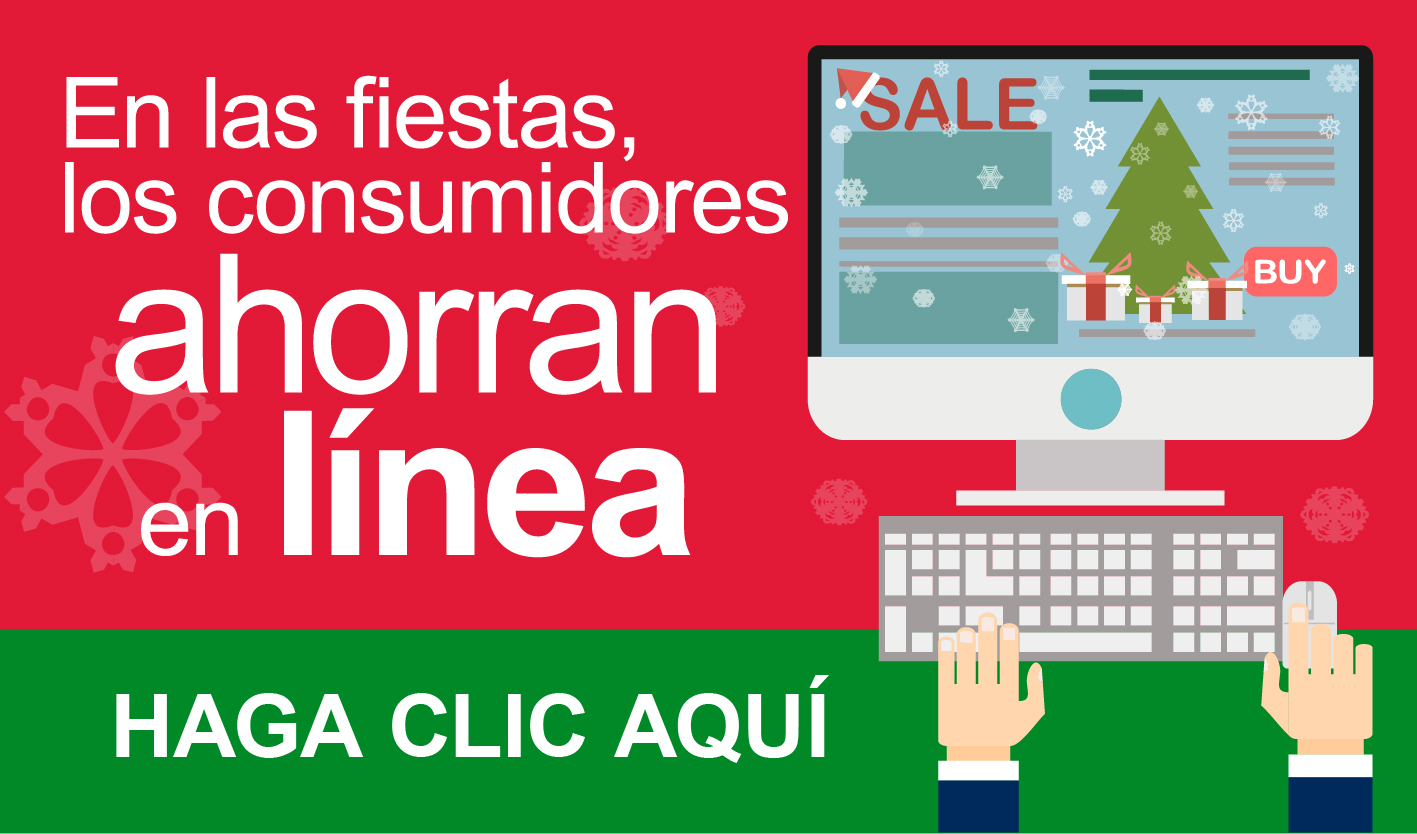 En estas fiestas los consumidores ahorran en línea.