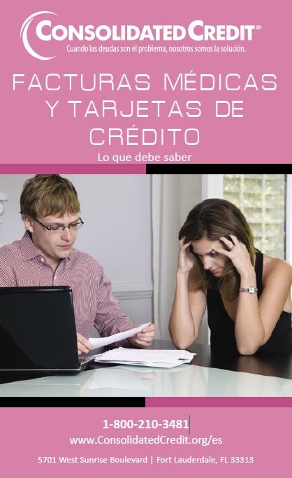 Facturas médicas y tarjetas de crédito - folleto