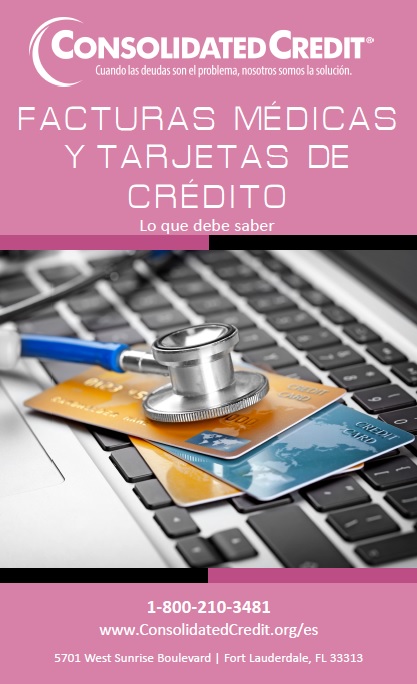 Facturas médicas y tarjetas de crédito - folleto