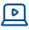 Video on laptop icon