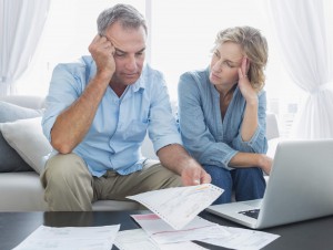 Couple worries together about debt