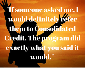 Deotha would refer friends to Consolidated Credit
