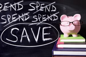 Cut back on spending to save money