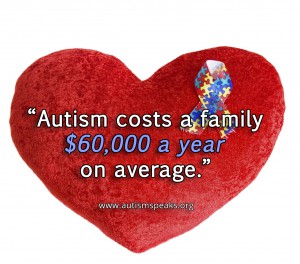 Care for an autistic child can cost up to $60K per year