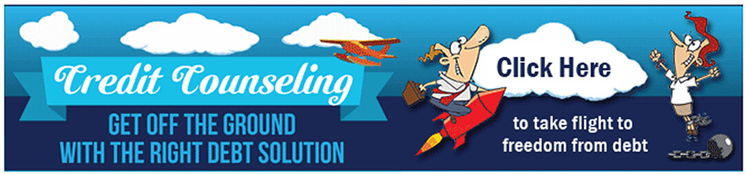 Banner style image about credit counseling helping you get off the ground with the right debt solution