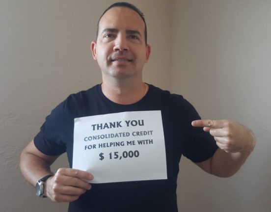 Aljenadro Alvarez: Thank you Consolidated Credit for helping me with $15,000