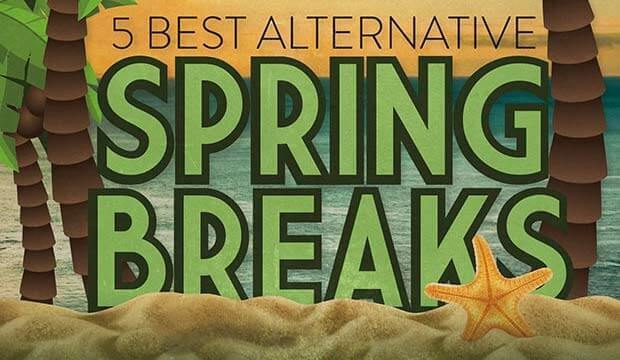 Goes to page displaying info graphic on the 5 Best Alternative Spring Breaks