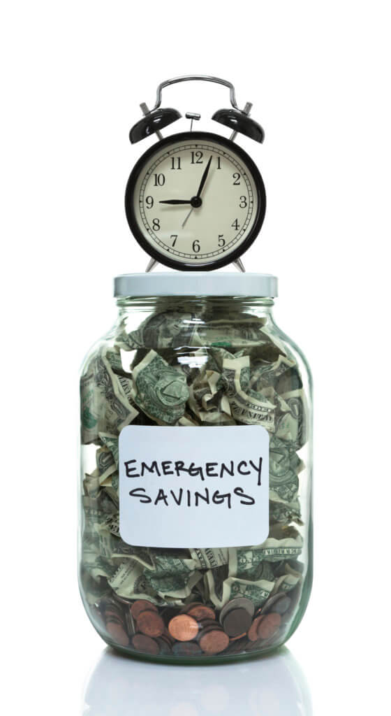 Establish an emergency savings fund to support debt free living in 2018