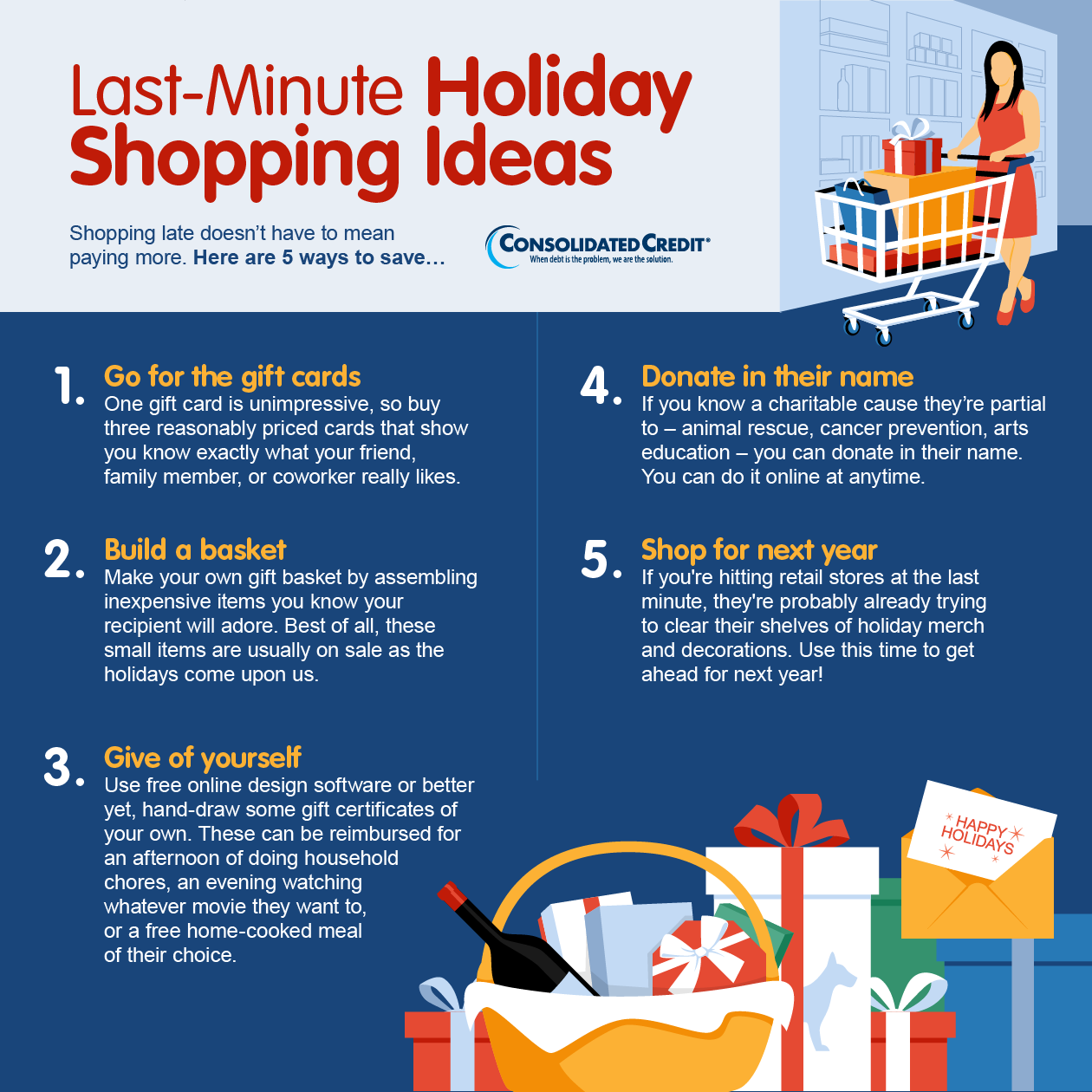 Last Minute Holiday Shopping Tips 2023 Infographic