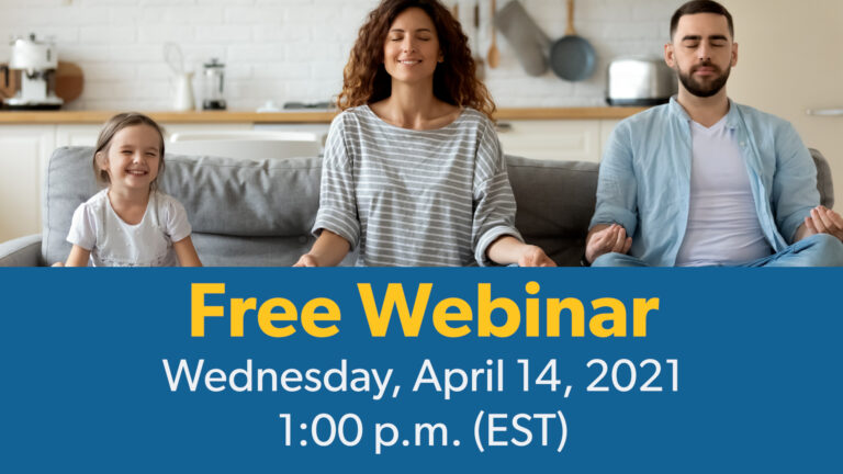 Free Webinar - Wednesday April 14, 2021, 1:00 p.m. (EST)