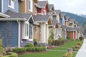 Row of houses in a neighborhood - both renters and homeowners may be protected through December 31