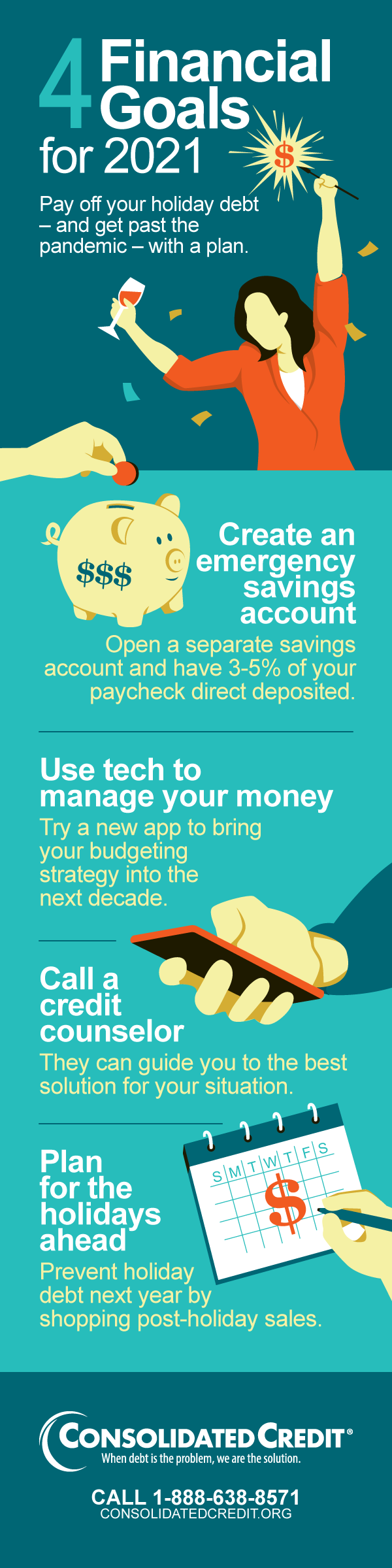 financial recovery after the holidays infographic