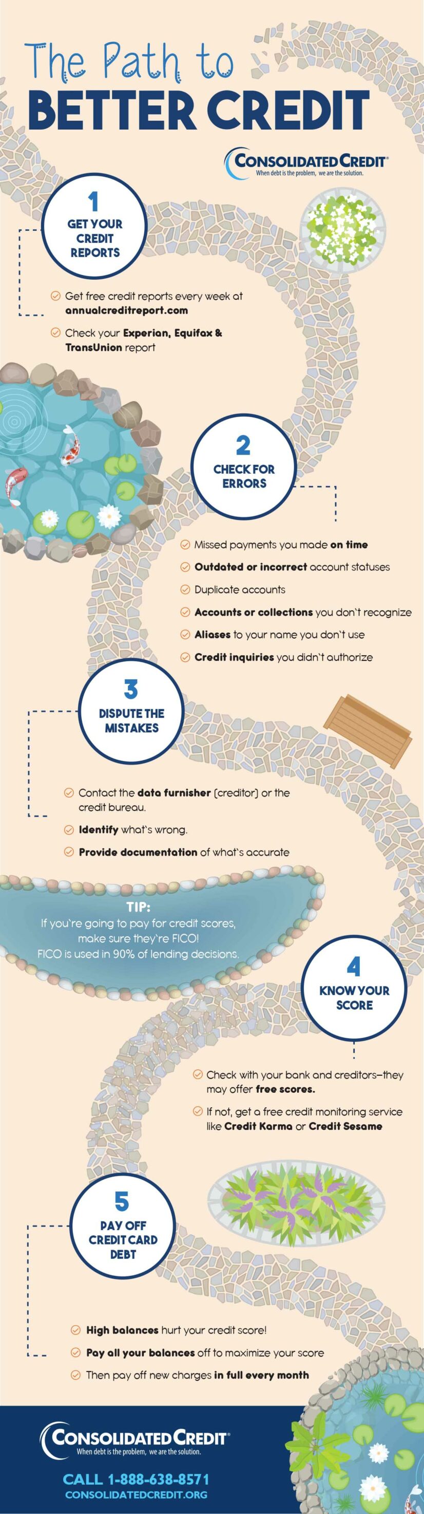 Consolidated Credit's infographic reveals the path to better credit