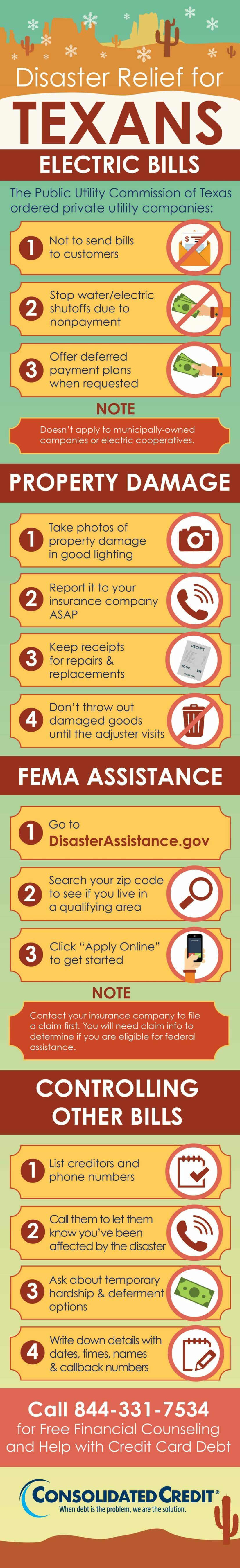 Consolidated Credit's Texas Disaster Relief Infographic