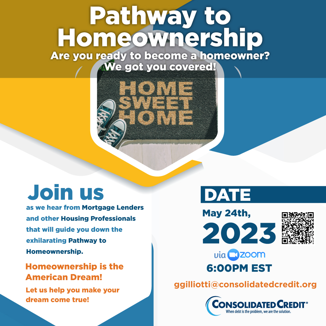 Pathway to Homeownership May 2023 Flyer: May 24, 2023, at 6 PM EST